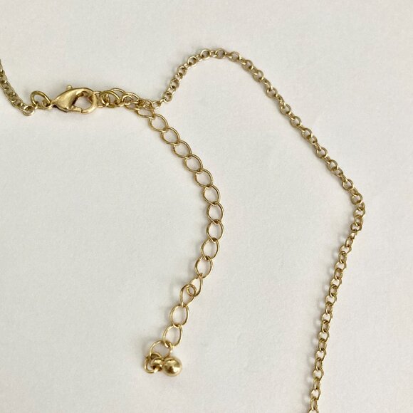 Gold Sea Shell Starfish Bib Necklace Plated Sea Life Island Nautical Beach 20" - Picture 13 of 14